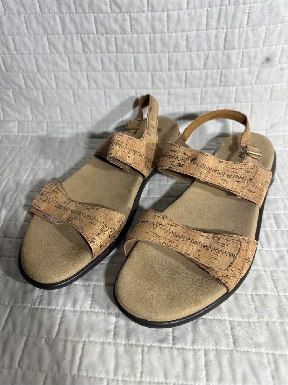 SAS Nudu Heel Strap Sandal in Golden Cork